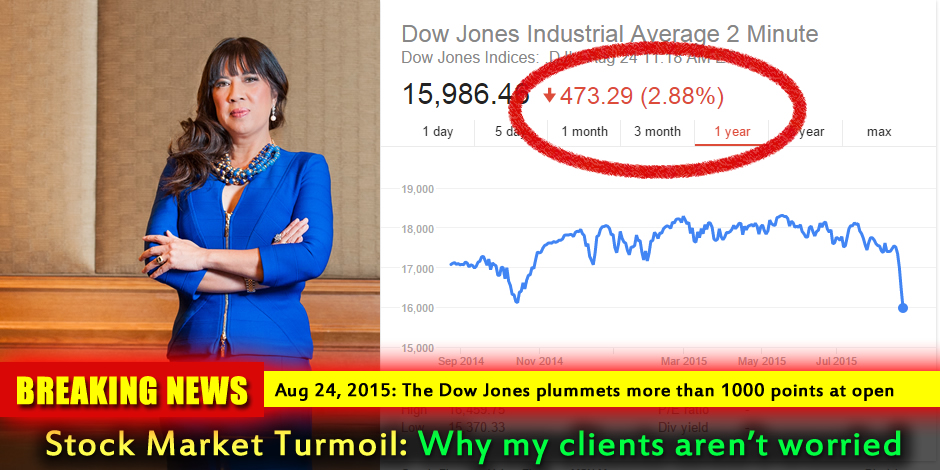Dow Jones plummets August 24, 2015